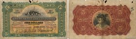 Country : HONG KONG 
Face Value : 5 Dollars 
Date : 01 janvier 1930 
Period/Province/Bank : Mercantile Bank of India 
Catalogue reference : P.235b...