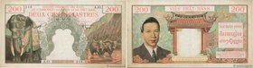 Country : FRENCH INDOCHINA 
Face Value : 200 Piastres - 200 Dong 
Date : (1953) 
Period/Province/Bank : Institut d'Émission des États du Cambodge, ...