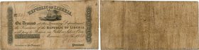 Country : LIBERIA 
Face Value : 1 Dollar 
Date : 1862 
Period/Province/Bank : Républic of Liberia, Treasury Department 
French City : Monrovia 
C...