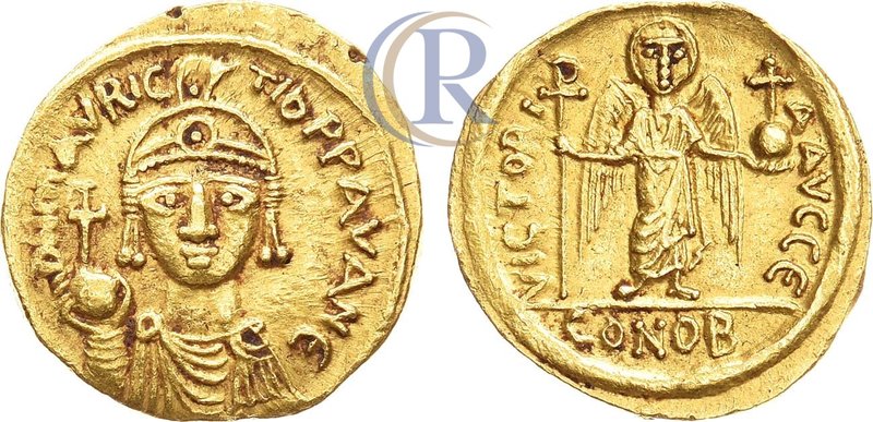 Byzantine. Maurice Tiberius. AV Solidus. 586-587.
Gold, 4,44g. Mint of Carthage...
