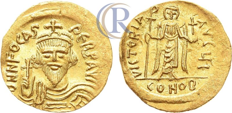 Byzantine. Phocas. AV Solidus. 602-610.
Gold, 4,45g. Mint of Constantinople/ Av...