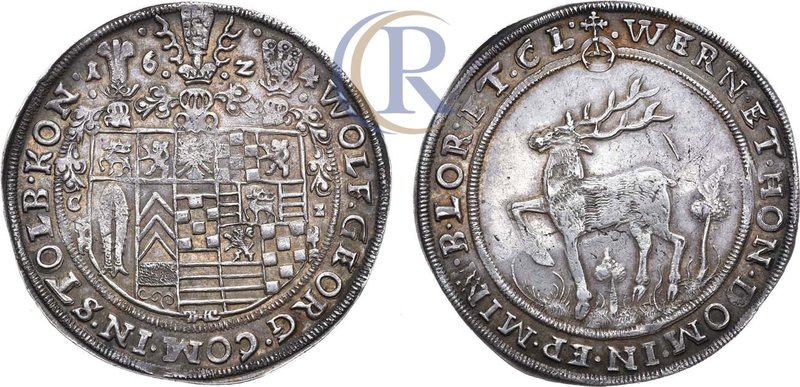 German States. County of Stolberg. Graf Wolfgang Georg/ Taler 1624.
Silber. 28,...