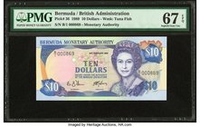 Bermuda Monetary Authority 10 Dollars 20.2.1989 Pick 36 PMG Superb Gem Unc 67 EPQ. 

HID09801242017