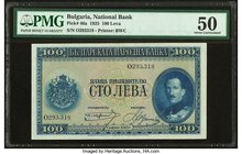 Bulgaria Bulgaria National Bank 100 Leva 1925 Pick 46a PMG About Uncirculated 50. 

HID09801242017