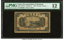 China Provincial Bank of Shantung- Tsinan 20 Cents 1925 Pick S2755a PMG Fine 12. Foreign substance.

HID09801242017
