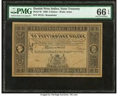 Danish West Indies State Treasury 2 Dalere 1898 Pick 8r Remainder PMG Gem Uncirculated 66 EPQ. 

HID09801242017