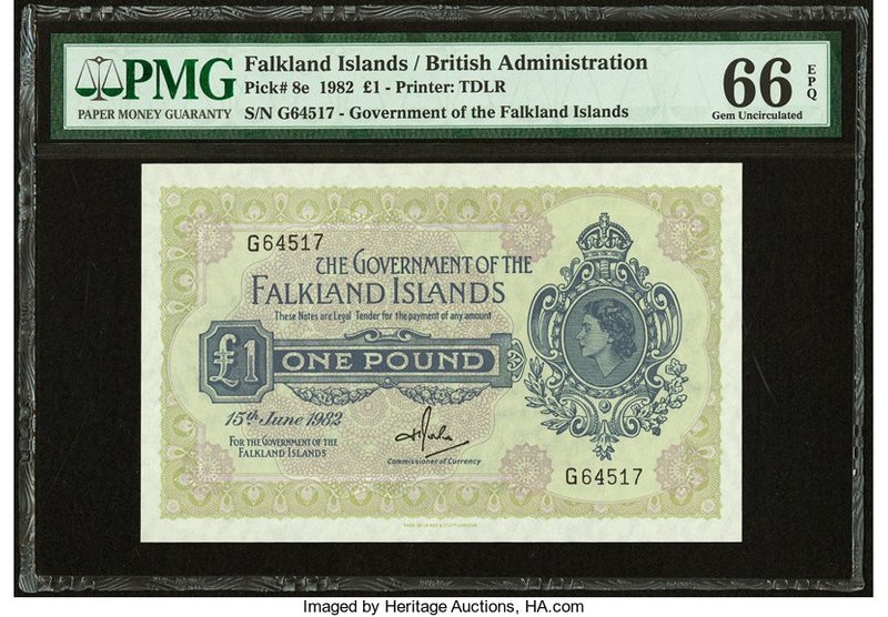 Falkland Islands Government of the Falkland Islands 1 Pound 15.6.1982 Pick 8e PM...