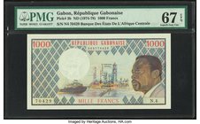 Gabon Banque des Etats de l'Afrique Centrale 1000 Francs ND (1974-78) Pick 3b PMG Superb Gem Unc 67 EPQ. 

HID09801242017