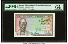 Guinea Banque Centrale 50 Francs 1.3.1960 Pick 12a PMG Choice Uncirculated 64. 

HID09801242017