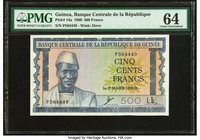 Guinea Banque Centrale 500 Francs 1.3.1960 Pick 14a PMG Choice Uncirculated 64. 

HID09801242017