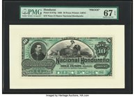 Honduras Banco Nacional Hondureno 10 Pesos 1889 Pick S157fp Front Proof PMG Superb Gem Unc 67 EPQ. Four POCs.

HID09801242017