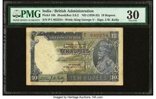India Government of India 10 Rupees ND (1928-35) Pick 16b Jhun3.8.2 PMG Very Fine 30. Staple holes at issue; spindles holes.

HID09801242017