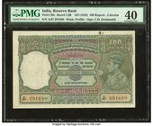 India Reserve Bank of India 100 Rupees ND (1943) Pick 20e Jhun4.7.2B PMG Extremely Fine 40. Staple holes at issue; spindle hole, annotation.

HID09801...