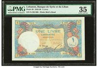 Lebanon Banque de Syrie et du Liban 1 Livre 8.1.1950 Pick 48 PMG Choice Very Fine 35. Minor repairs.

HID09801242017