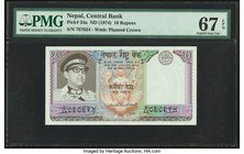 Nepal Central Bank of Nepal 10 Rupees ND (1974) Pick 24a PMG Superb Gem Unc 67 EPQ. 

HID09801242017