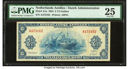 Netherlands Antilles Nederlandse Antillen 2 1/2 Gulden 1955 Pick A1a PMG Very Fine 25. 

HID09801242017
