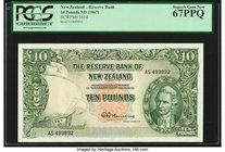 New Zealand Reserve Bank of New Zealand 10 Pounds ND (1967) Pick 161d PCGS Superb Gem New 67PPQ. 

HID09801242017