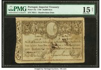 Portugal Imperial Treasury 10,000 Reis 1799 Pick 13a PMG Choice Fine 15 Net. Tape repair; ink burn.

HID09801242017