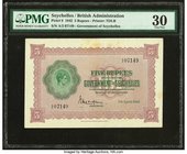 Seychelles Government of Seychelles 5 Rupees 7.4.1942 Pick 8 PMG Very Fine 30. Stains.

HID09801242017