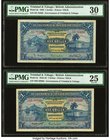 Trinidad And Tobago Government of Trinidad and Tobago 1 Dollar 2.1.1939; 1.1.1943 Pick 5b; 5c Two Examples PMG Very Fine 30; Very Fine 25. Pick 5c; mi...