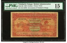 Trinidad And Tobago Government of Trinidad and Tobago 2 Dollars 2.1.1939 Pick 6b PMG Choice Fine 15. Small hole.

HID09801242017