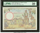 Tunisia Banque de l'Algerie 1000 Francs 4.9.1946 Pick 26 PMG Very Fine 30. 

HID09801242017