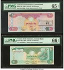 United Arab Emirates Central Bank 100; 10 Dirhams 1995; 2004 Pick 15b; 20c Two Examples PMG Gem Uncirculated 65 EPQ; Gem Uncirculated 66 EPQ. 

HID098...
