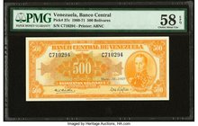 Venezuela Banco Central De Venezuela 500 Bolivares 18.3.1969 Pick 37c PMG Choice About Unc 58 EPQ. 

HID09801242017