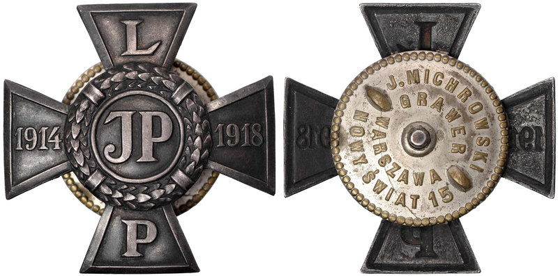 II RP, Krzyż Legionowy Michrowski srebro
 Piękny egzemplarz. Nakrętka Michrowsk...