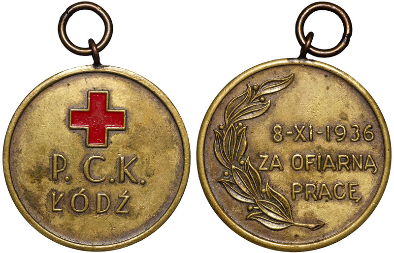 II RP, Medal za ofiarną pracę 8.XI.1936 PCK Łódź
 Rzadkie odznaczenie PCK w wer...