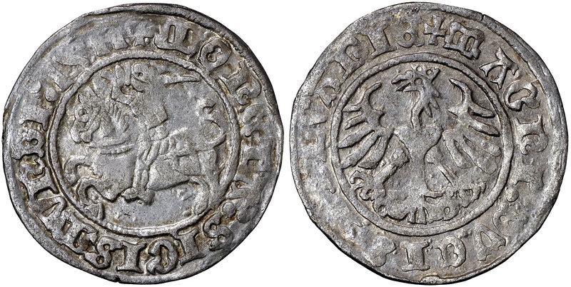 Zygmunt I Stary, Półgrosz 1511 Wilno
 Naturalny egzemplarz. Srebro, średnica 20...