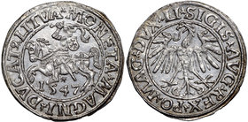 Zygmunt II August, Półgrosz 1547 Wilno - LI/LITVA
 Piękny, okołomenniczy egzemplarz. Pełny połysk menniczy. Odmiana z końcówkami legend LI/LITVA. Sre...