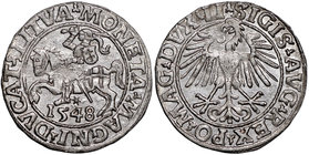 Zygmunt II August, Półgrosz 1548 Wilno - LI/LITVA
 Bardzo ładny egzemplarz. Odmiana z rzymską 1 w dacie i końcówkami legend LI/LITVA. Srebro, średnic...