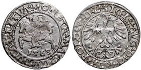 Zygmunt II August, Półgrosz 1563 Wilno - L/LITVA
 Ładny egzemplarz. Odmiana z końcówkami legend L/LITVA. Srebro, średnica 19 mm, waga 1 g. 
Grade: X...