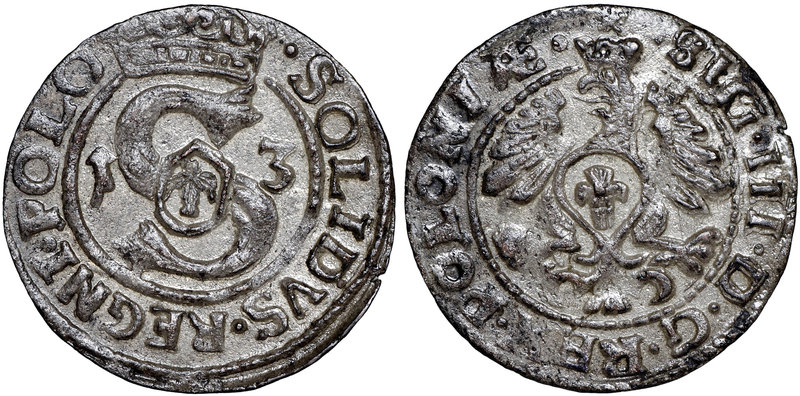 Zygmunt III Waza, Szeląg 1613 Bydgoszcz - przebitka ᗡ/D
 Bardzo ładny egzemplar...