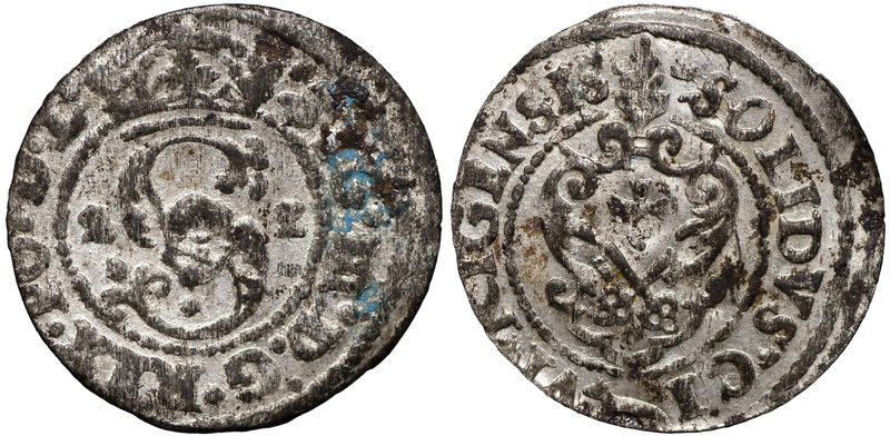 Zygmunt III Waza, Szeląg 1621 Ryga - PO/RIGENSIS
 Piękny, okołomenniczy egzempl...