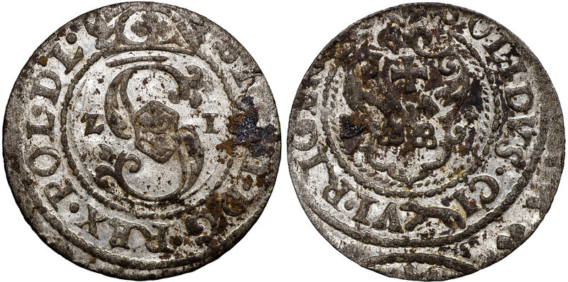 Zygmunt III Waza, Szeląg 1621 Ryga - POL
 Bardzo ładny, okołomenniczy egzemplar...