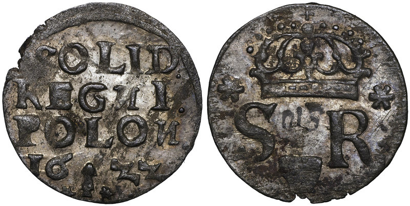 Zygmunt III Waza, Szeląg 1622 Warszawa(?) - REGИI POLOИ
 Nieopisany u Kamińskie...
