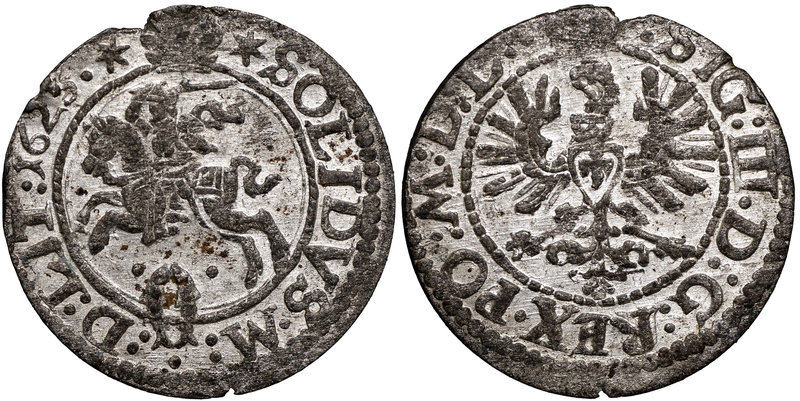Zygmunt III Waza, Szeląg 1623 Wilno - M D L
 Piękny, okołomenniczy egzemplarz z...