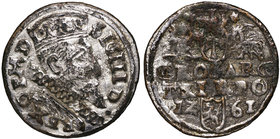 Zygmunt III Waza, Fałszerstwo z epoki trojaka 1Z61
 Pięknie zachowany okaz fałszerstwa z epoki trojaka koronnego. Awers zbliżony stylistycznie do tro...