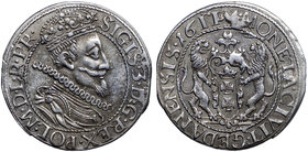 Zygmunt III Waza, Ort 1611 Gdańsk 
 Bardzo ładny egzemplarz. Wybity lekko zużytymi stemplami. Rzadki w handlu rocznik, doceniany wysokimi eRkami w ob...
