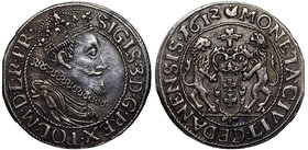 Zygmunt III Waza, Ort 1612 Gdańsk 
 Bardzo ładny egzemplarz. Ciemna patyna. Wybity z lekkiej końcówki blachy. Popiersie Zygmunta III Wazy zwrócone w ...