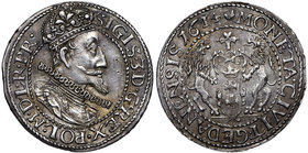 Zygmunt III Waza, Ort 1614 Gdańsk - małe cyfry daty
 Srebro, średnica 30 mm, waga 6,72 g. 
Grade: AU 
Reference: Szatalin-Grendel GD14-14 (R6)
Est...