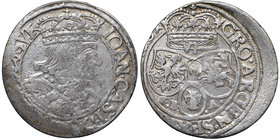 Jan II Kazimierz, Szóstak 1661 Lwów
 Piękny, choć niecentrycznie wybity egzemplarz. Drobne rozwarstwienia blachy. Ładnie zachowany połysk menniczy. S...