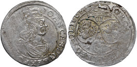 Jan II Kazimierz, Szóstak 1663 Bydgoszcz - pierwszy typ orła
 Piękny, okołomenniczy egzemplarz.&nbsp; Bardzo dobrze zachowany połysk menniczy. Niedob...