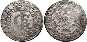 Jan II Kazimierz, Tymf 1664 Bdygoszcz - nieopisany SALVS: EST:
 Ładny egzemplarz z dużą ilością połysku w urokliwej, złotawej patynie. Niedobity. Nie...