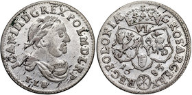 Jan III Sobieski, Szóstak 1683 Bydgoszcz - Jelita
 Odmiana z herbem Jelita podskarbiego Zamojskiego sprawującego swój urząd w latach 1683-1689. Srebr...