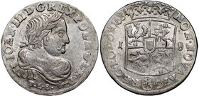 Jan III Sobieski, Ort 1684 Bydgoszcz - inicjały daleko od krzyża
 Bardzo&nbsp; ładny egzemplarz z dużą ilością połysku menniczego. Lekko niedobity eg...