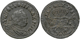 August III Sas, Grosz 1755 Gubin - litera H
 Ładny egzemplarz. Patyna, nalot. 
Grade: VF+/XF- 
Reference: Kopicki 2086
Estimate: EUR 23 - 34