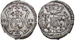 August III Sas, Halerz 1752 Drezno
 Piękny, menniczy egzemplarz. Minimalne wady blachy. Srebro, średnica 12 x 13 mm, waga 0,3 g. 
Grade: UNC 
Refer...